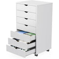 White 7‑Drawer Rolling Storage Cabinet