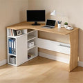 Oak L‑Shaped Corner Writing Desk