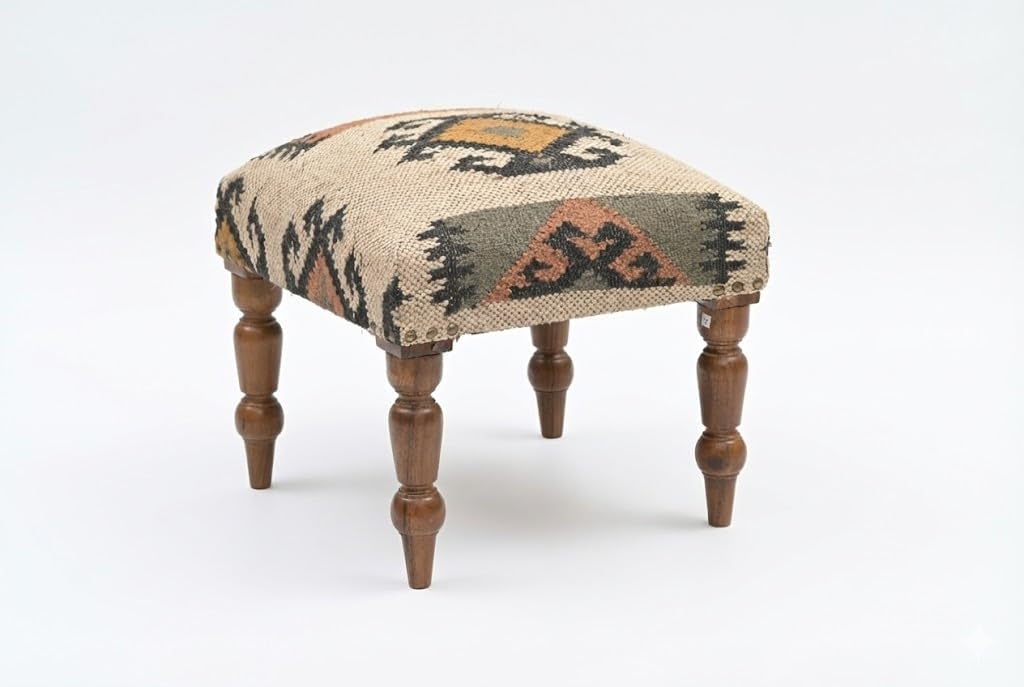 Handmade Jute Square Ottoman Foot Stool
