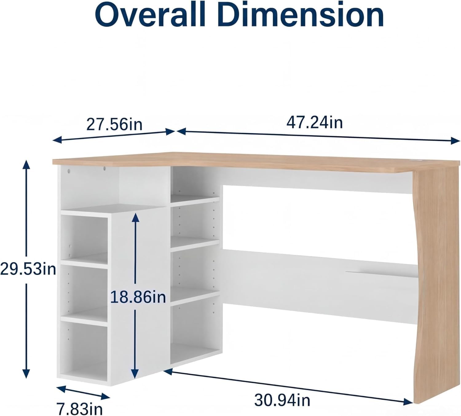 Oak L‑Shaped Corner Writing Desk