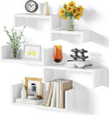 White Solid Wood Floating Wall Shelves