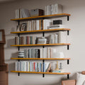 Long Solid Wood Wall Floating Shelves