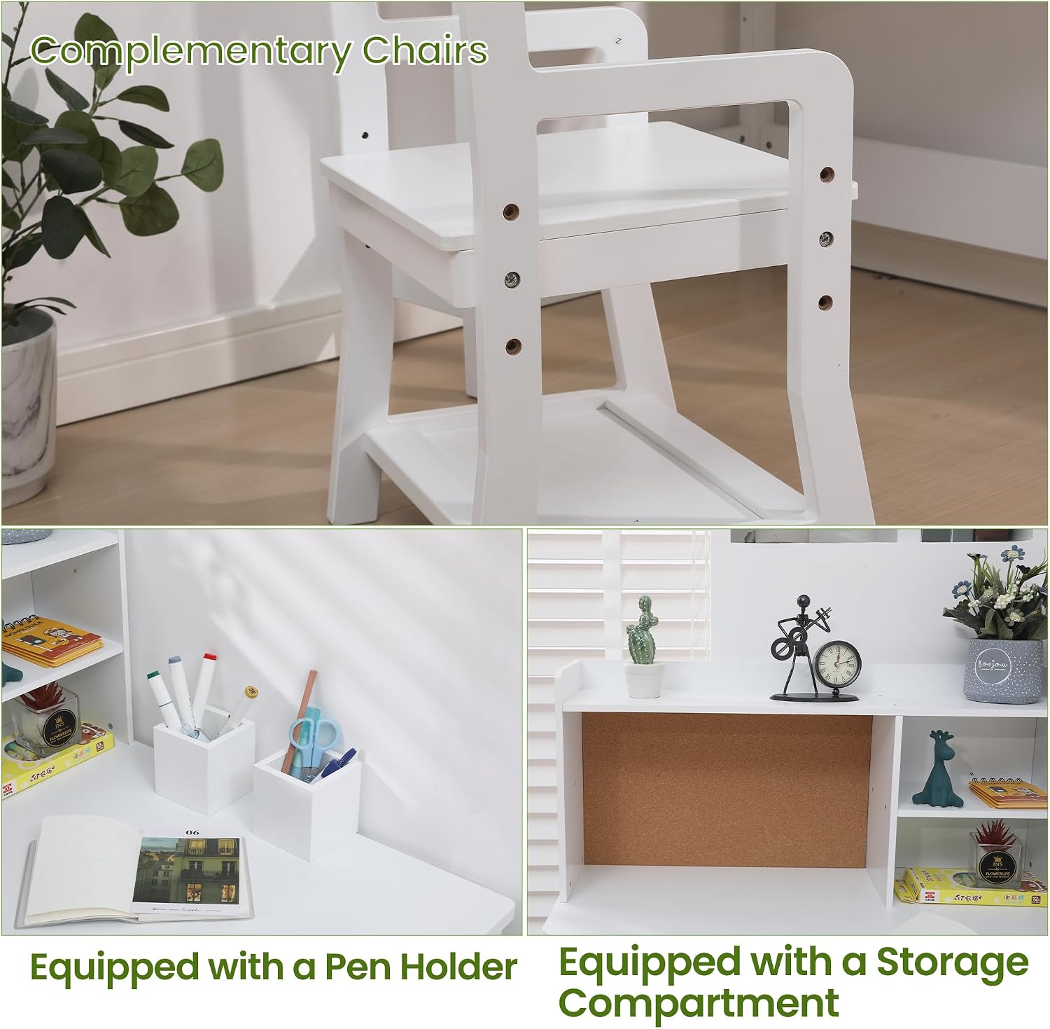 White Kids Corner Study Desk Set