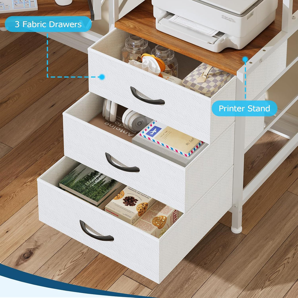 Corner Computer Desk With Storage Drawers