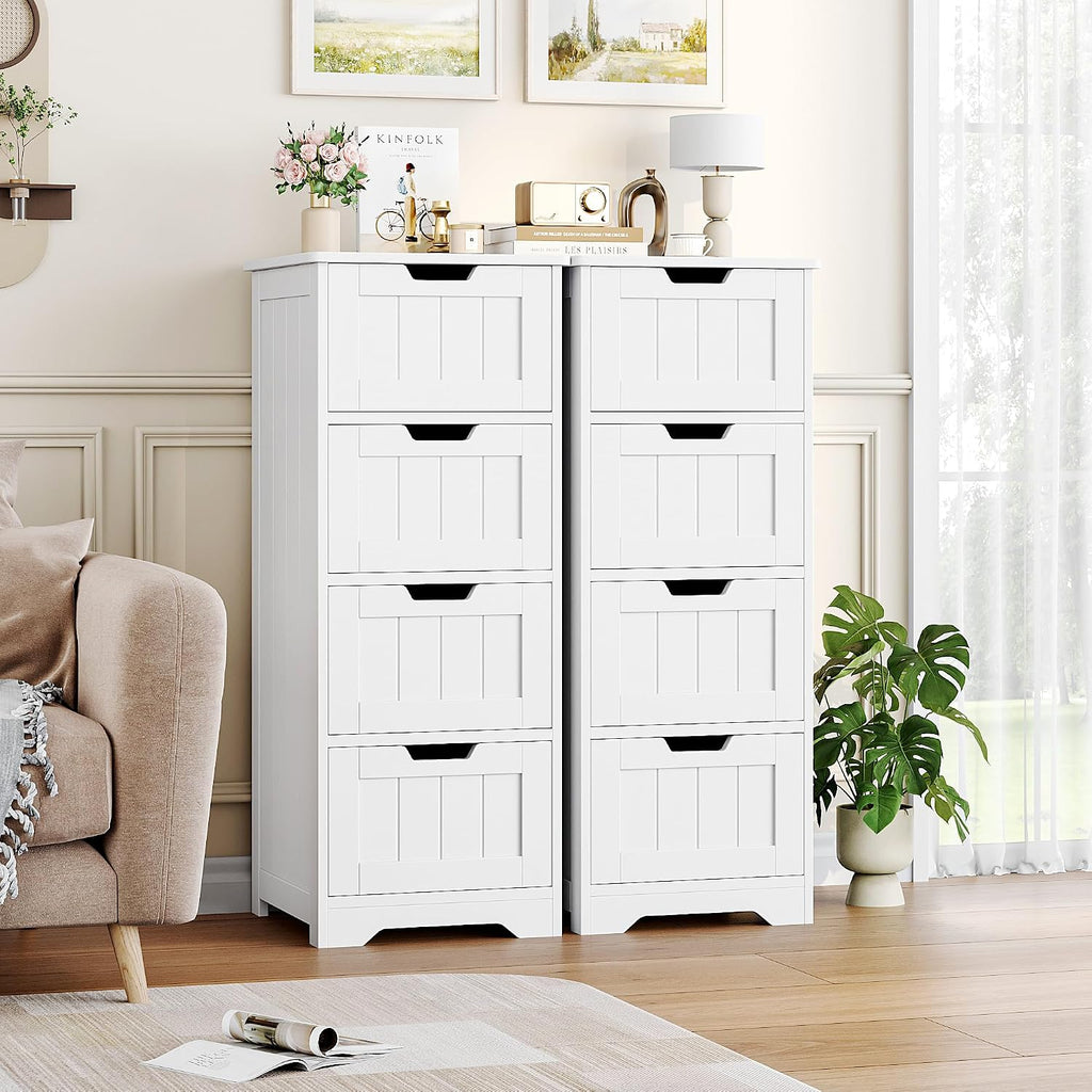 4‑Drawer Bathroom Storage Cabinet