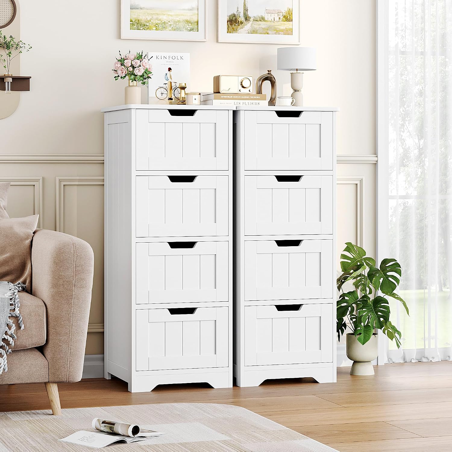4‑Drawer Bathroom Storage Cabinet