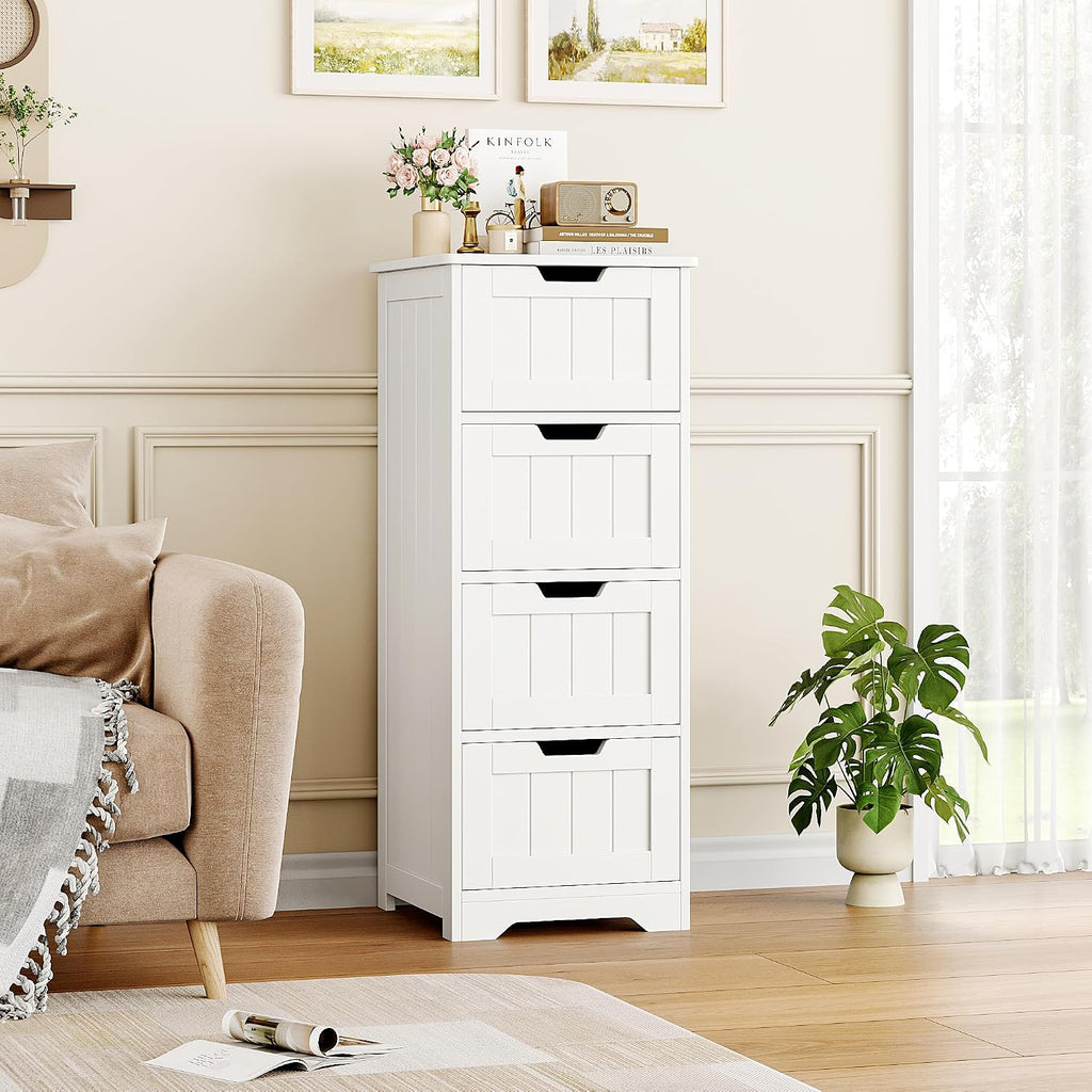 4‑Drawer Bathroom Storage Cabinet