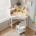 White Kids Desk And Chair Set