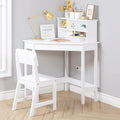 Wooden Kids Corner Desk Chair Set