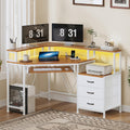 Corner Computer Desk With Storage Drawers