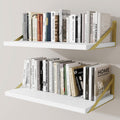 White Deep Wall‑Mounted Floating Shelves